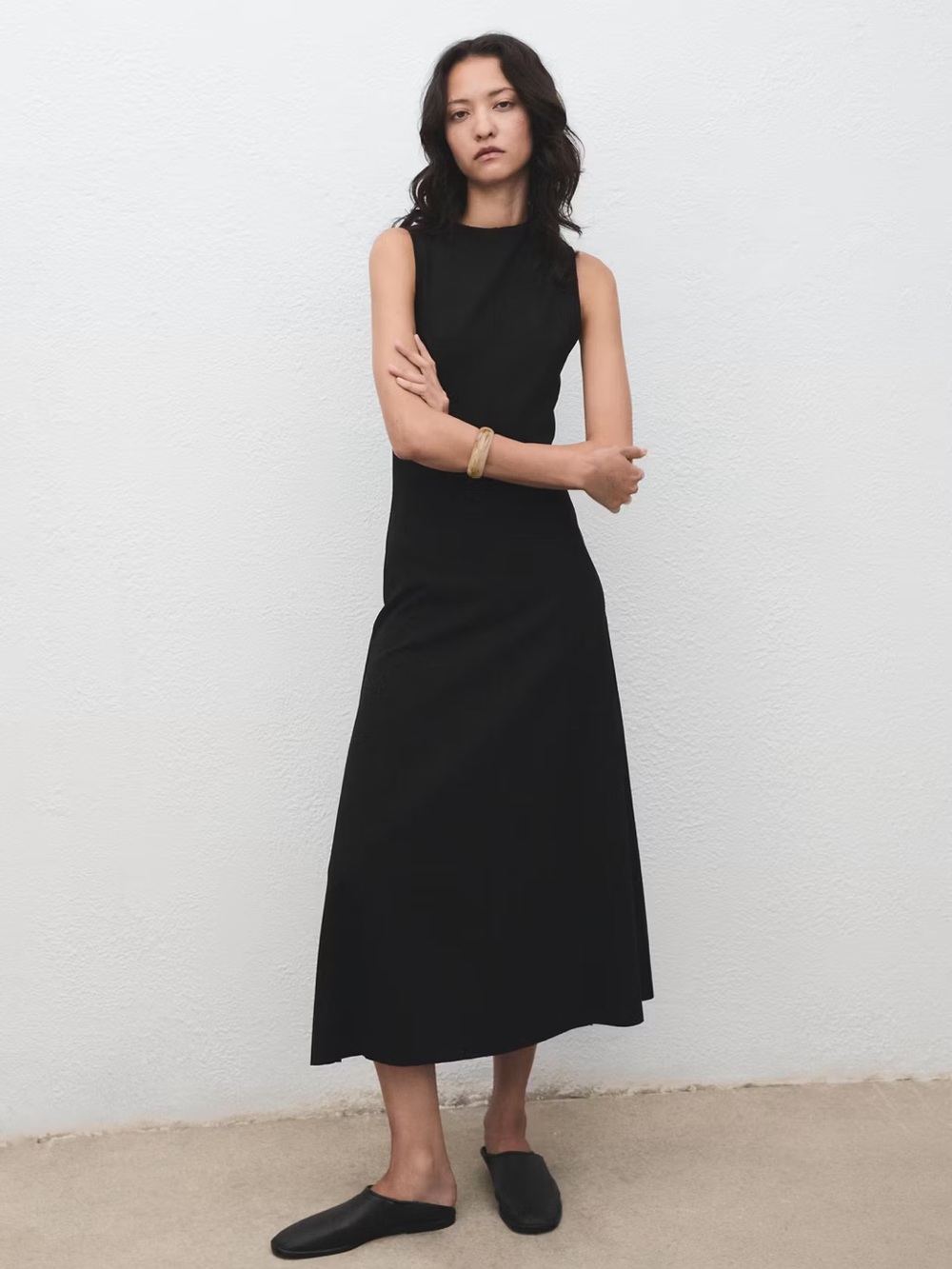 Mango Black Sleeveless Maxi Dress